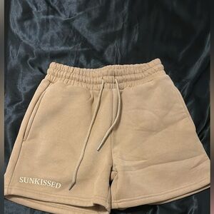 Brown sunkissed coconut sweatshorts size small